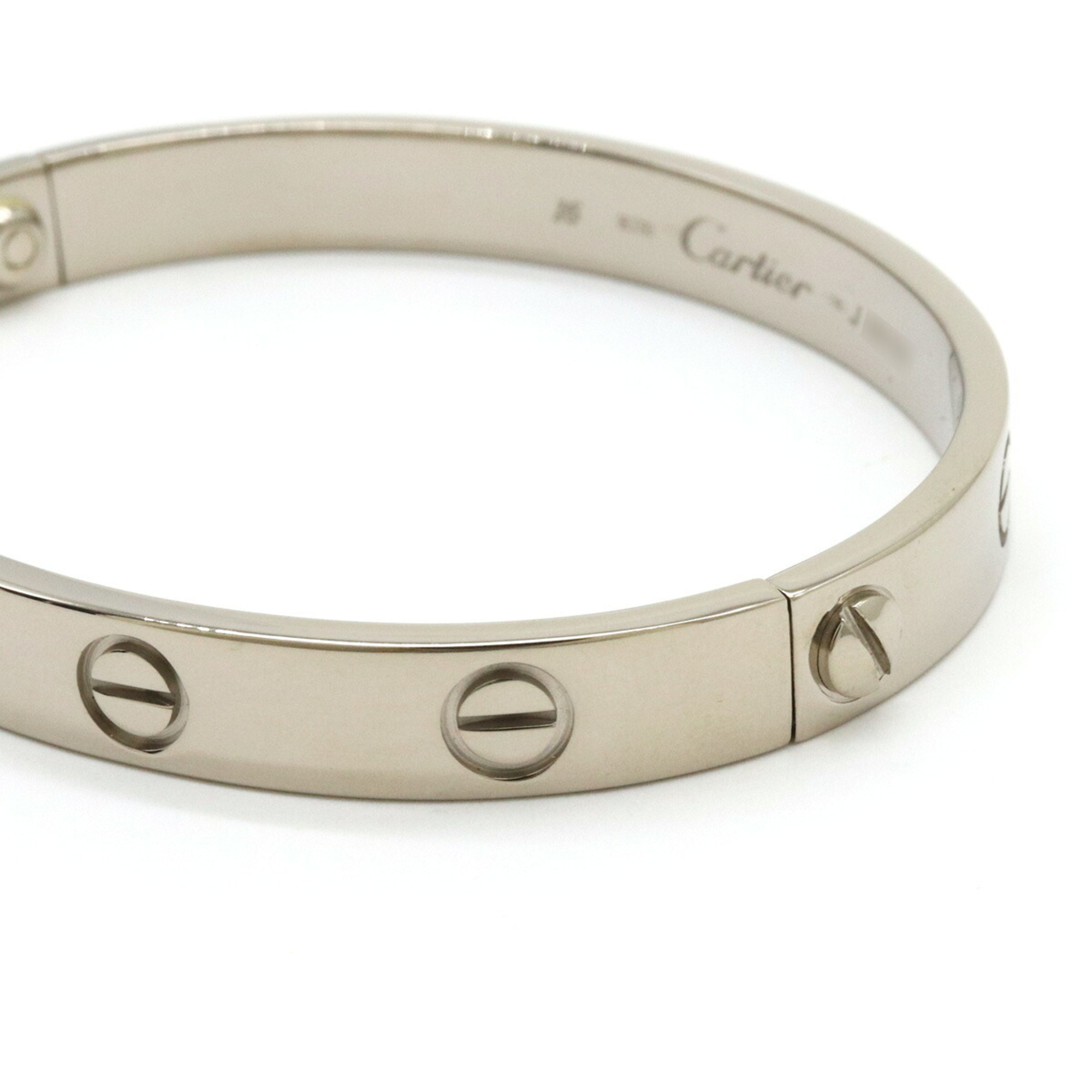 Cartier Love Bracelet Bangle 18KWG 750WG White Gold RN0002182