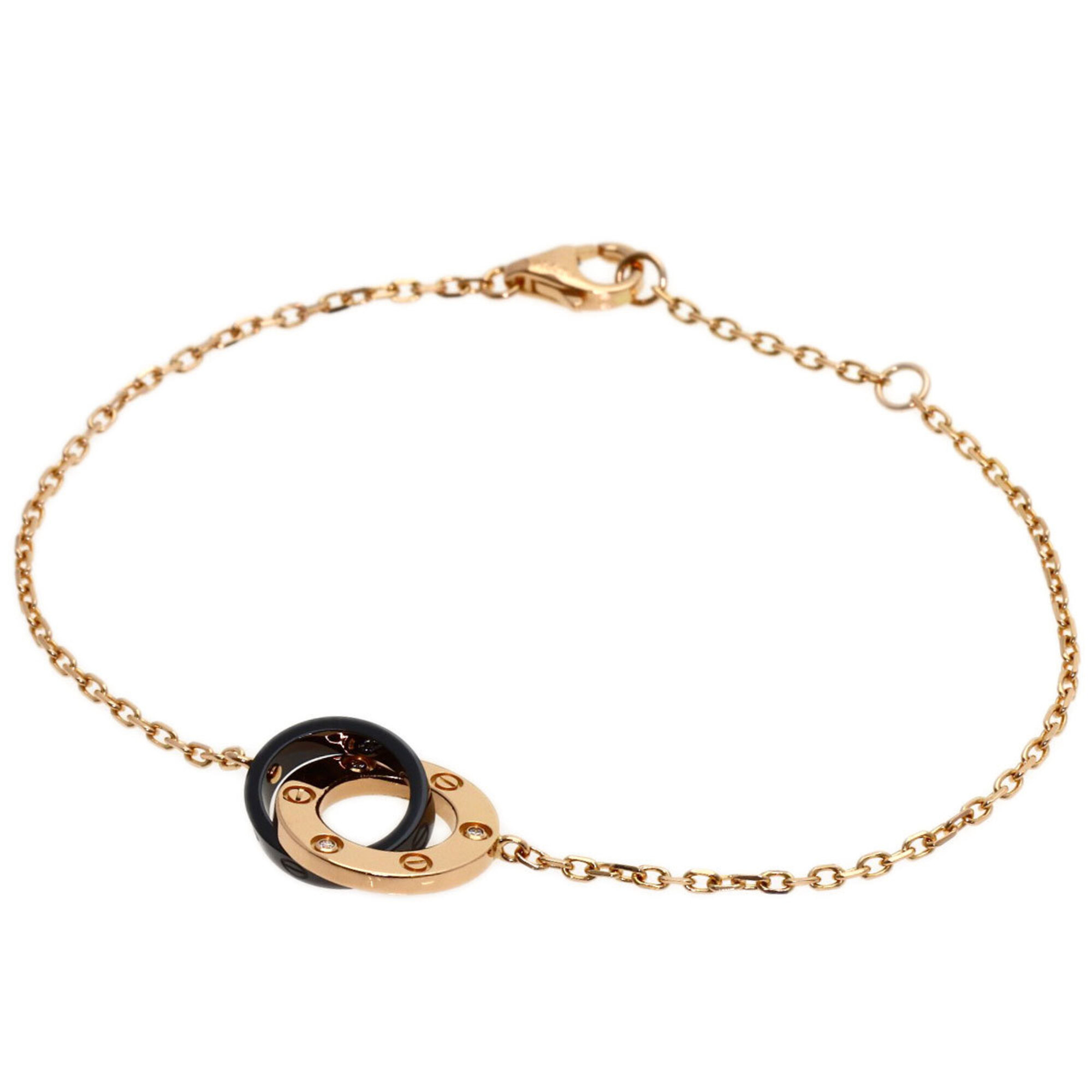 Cartier Love Circle Black Ceramic Diamond Bracelet RN0002296