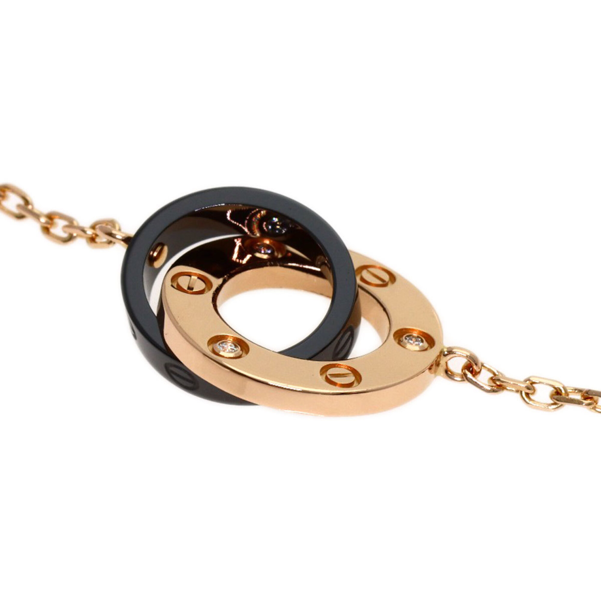 Cartier Love Circle Black Ceramic Diamond Bracelet RN0002296