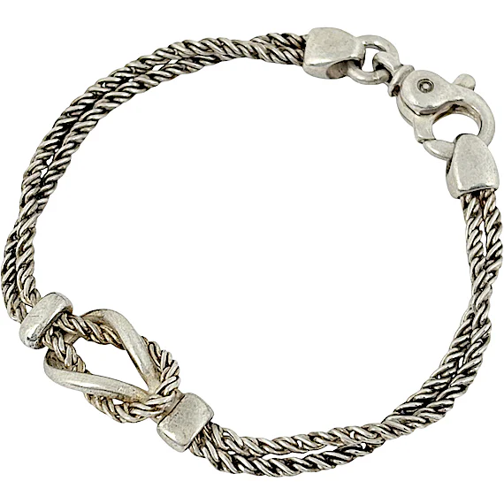Tiffany Double Rope Bracelet with Center Knot RN0002338 Tiffany Double Rope Bracelet with Center Knot RN0002338