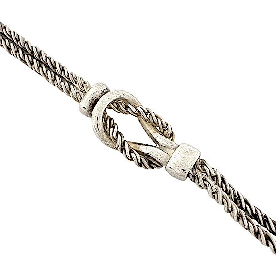 Tiffany Double Rope Bracelet with Center Knot RN0002338 Tiffany Double Rope Bracelet with Center Knot RN0002338