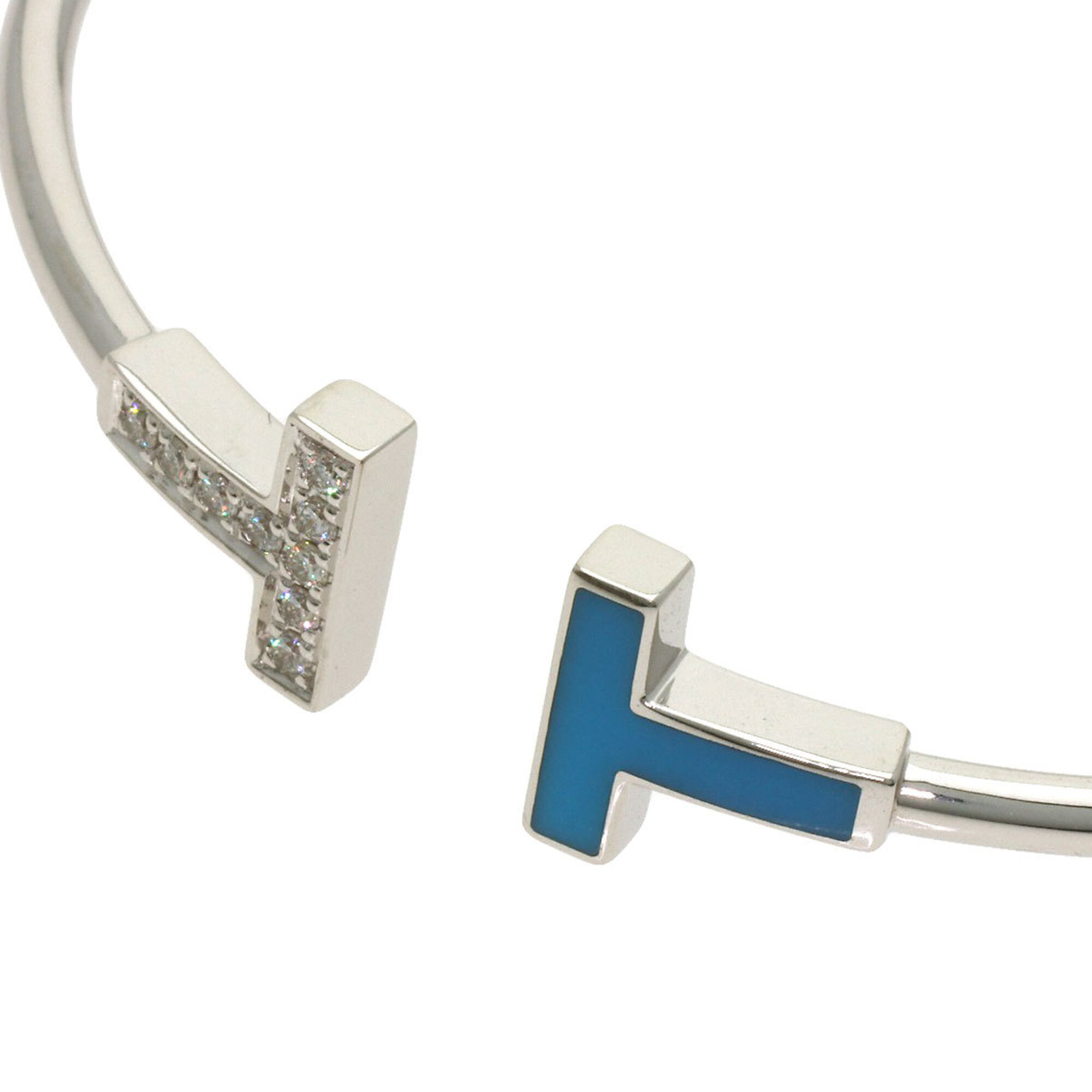 Tiffany T Wire Turquoise Diamond Bracelet RN0002444