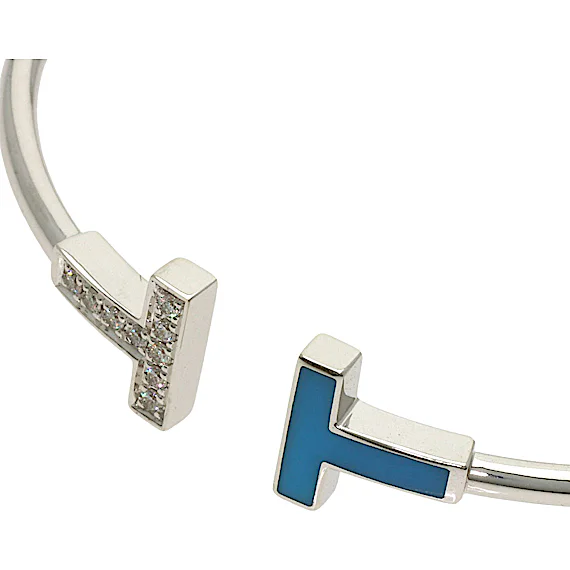 Tiffany T Wire Turquoise Diamond Bracelet RN0002444 Tiffany T Wire Turquoise Diamond Bracelet RN0002444