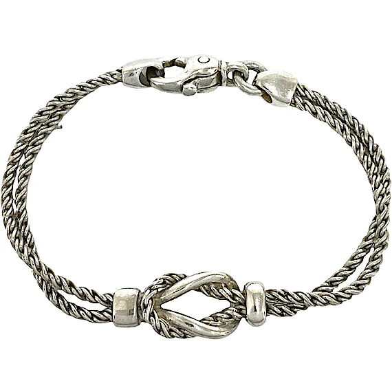 Tiffany Tiffany Vintage Double Rope Center Knot Brace RN0002479 Tiffany Tiffany Vintage Double Rope Center Knot Brace RN0002479