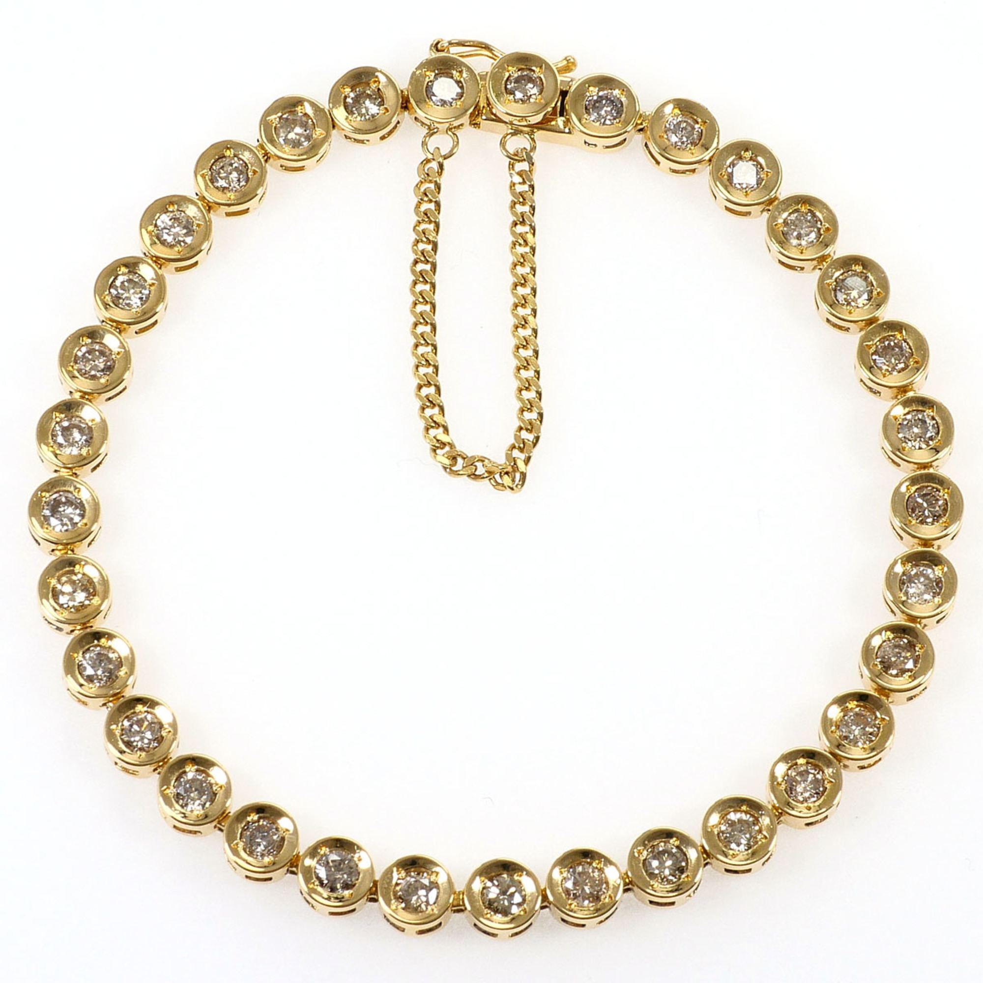 Unbranded 18K Yellow Gold Brown Diamond Bracelet RN0002555