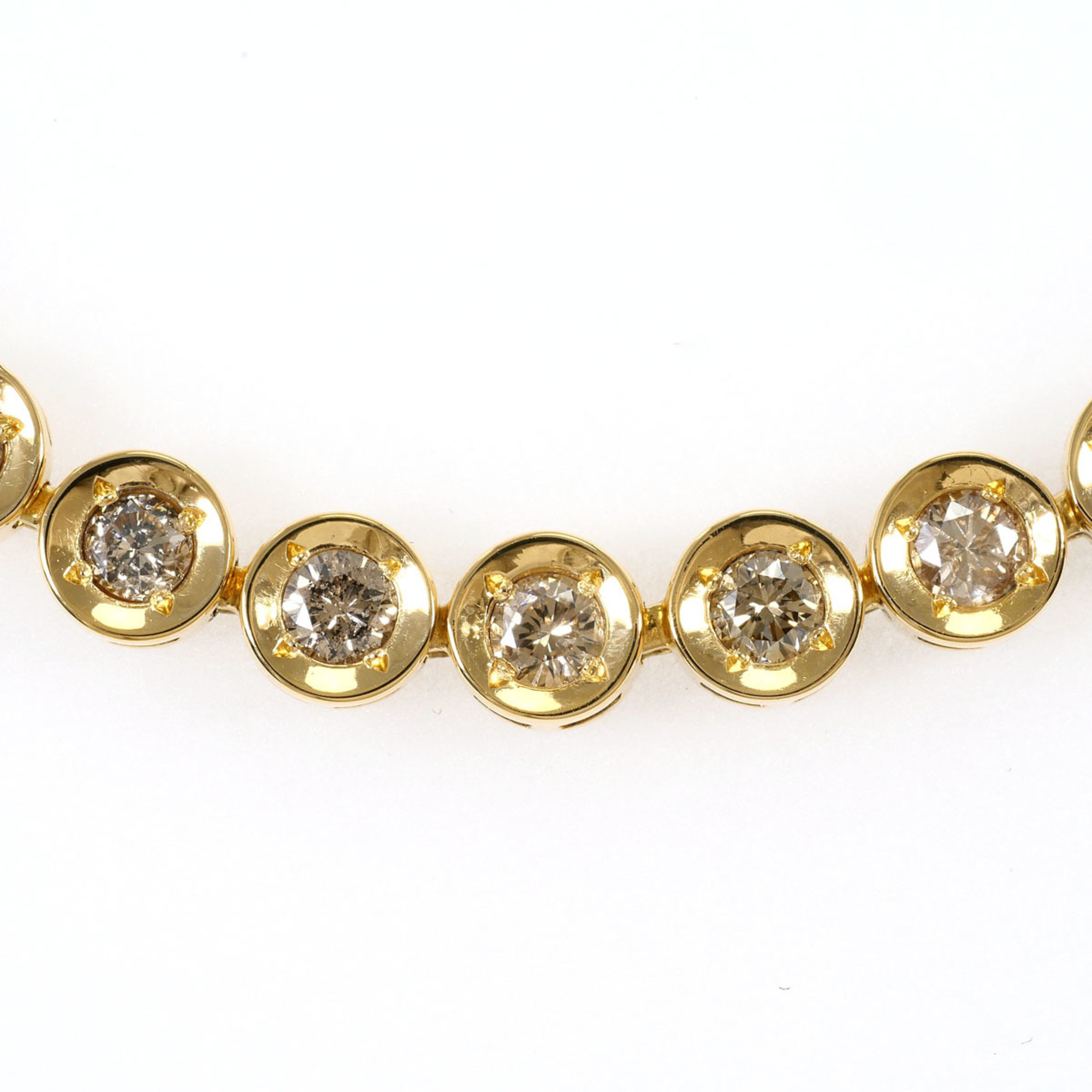 Unbranded 18K Yellow Gold Brown Diamond Bracelet RN0002555