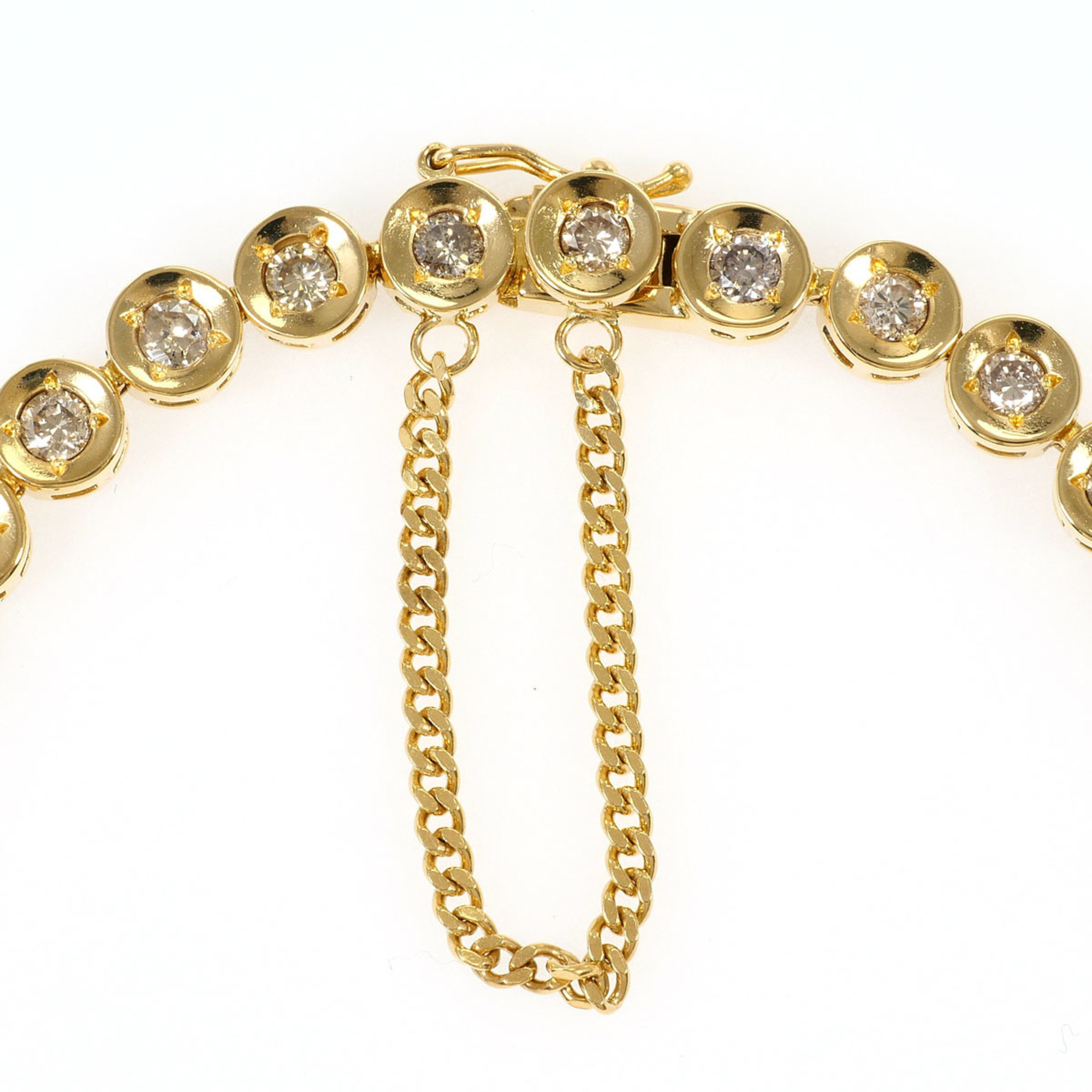 Unbranded 18K Yellow Gold Brown Diamond Bracelet RN0002555