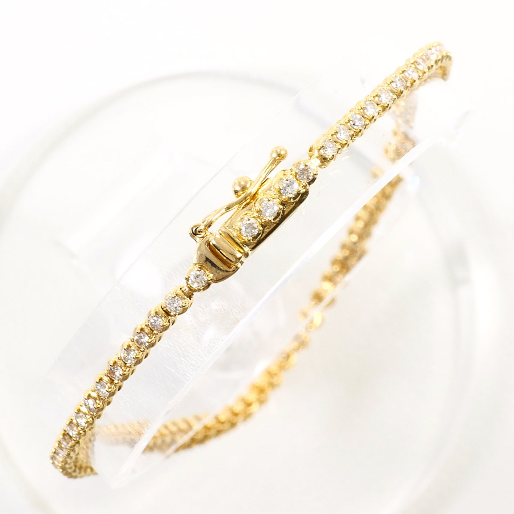 Unbranded 18K Yellow Gold Diamond Bracelet RN0002557