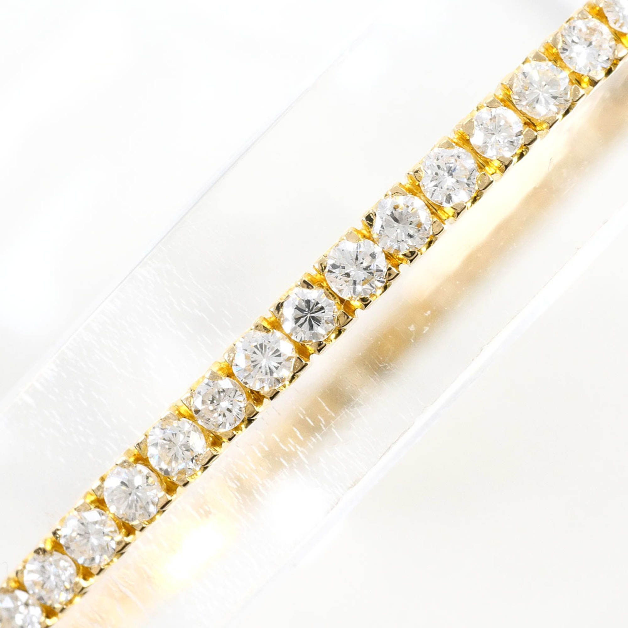 Unbranded K14 14K YG Yellow Gold Bangle with Diamond RN0002560