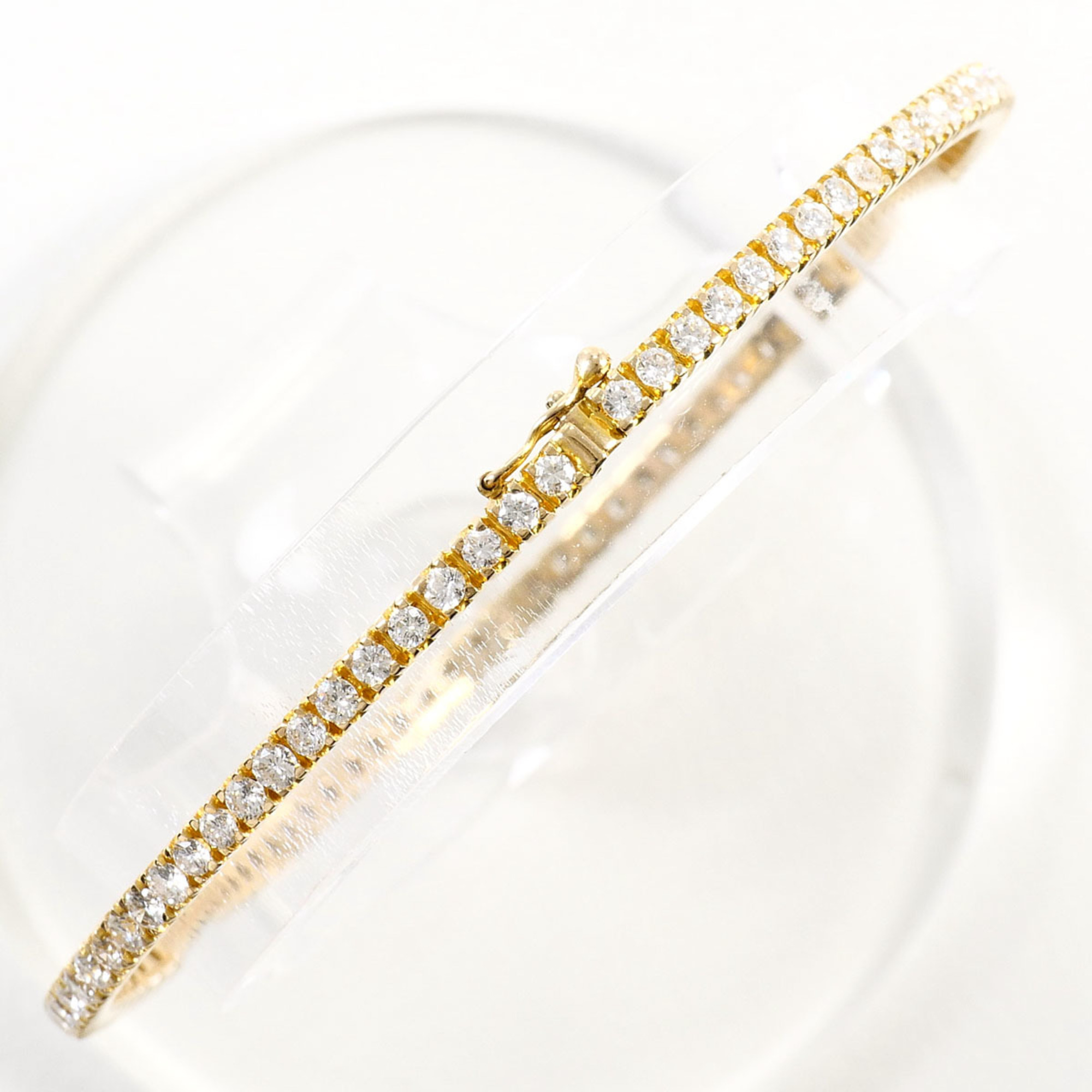 Unbranded K14 14K YG Yellow Gold Bangle with Diamond RN0002560
