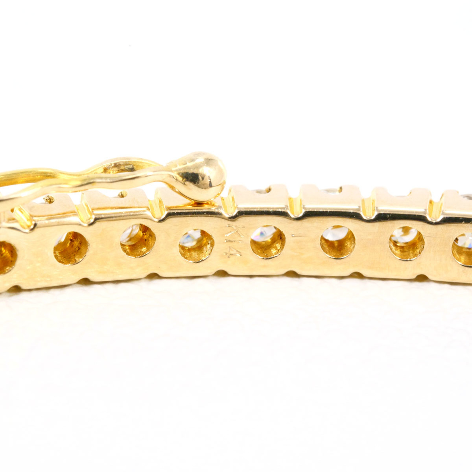 Unbranded K14 14K YG Yellow Gold Bangle with Diamond RN0002560