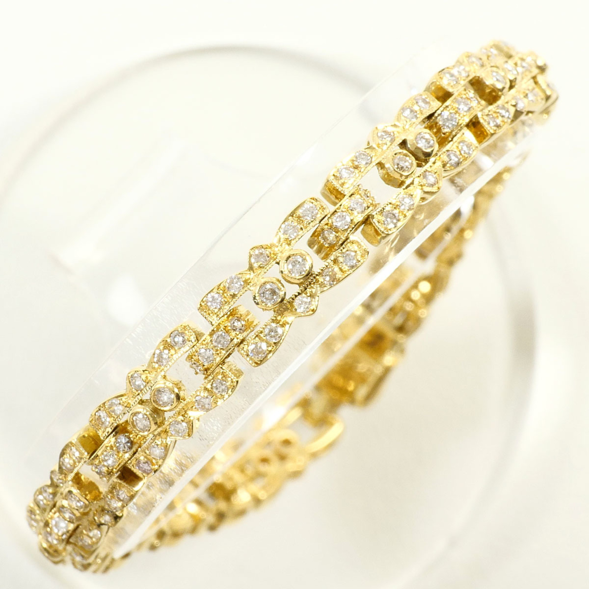 Unbranded 18K Yellow Gold Diamond Bracelet RN0002564