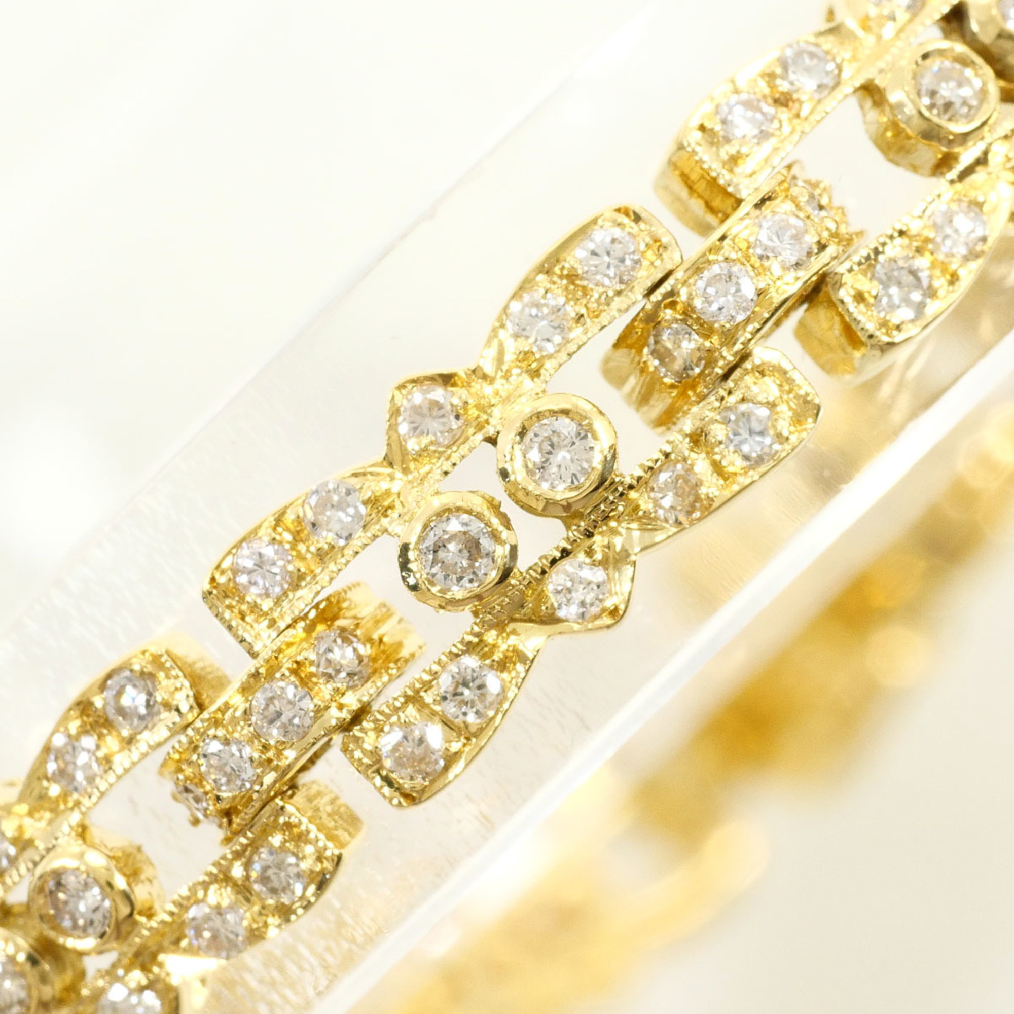 Unbranded 18K Yellow Gold Diamond Bracelet RN0002564