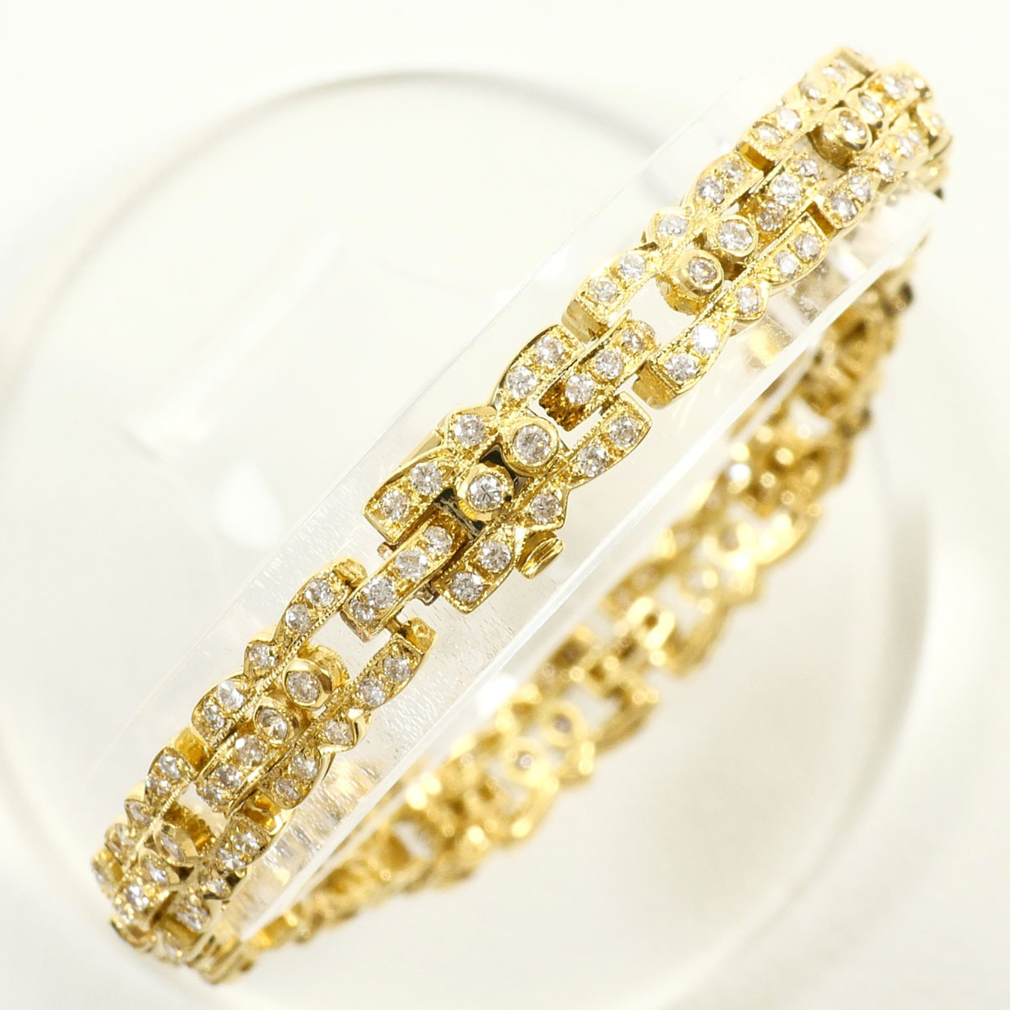 Unbranded 18K Yellow Gold Diamond Bracelet RN0002564