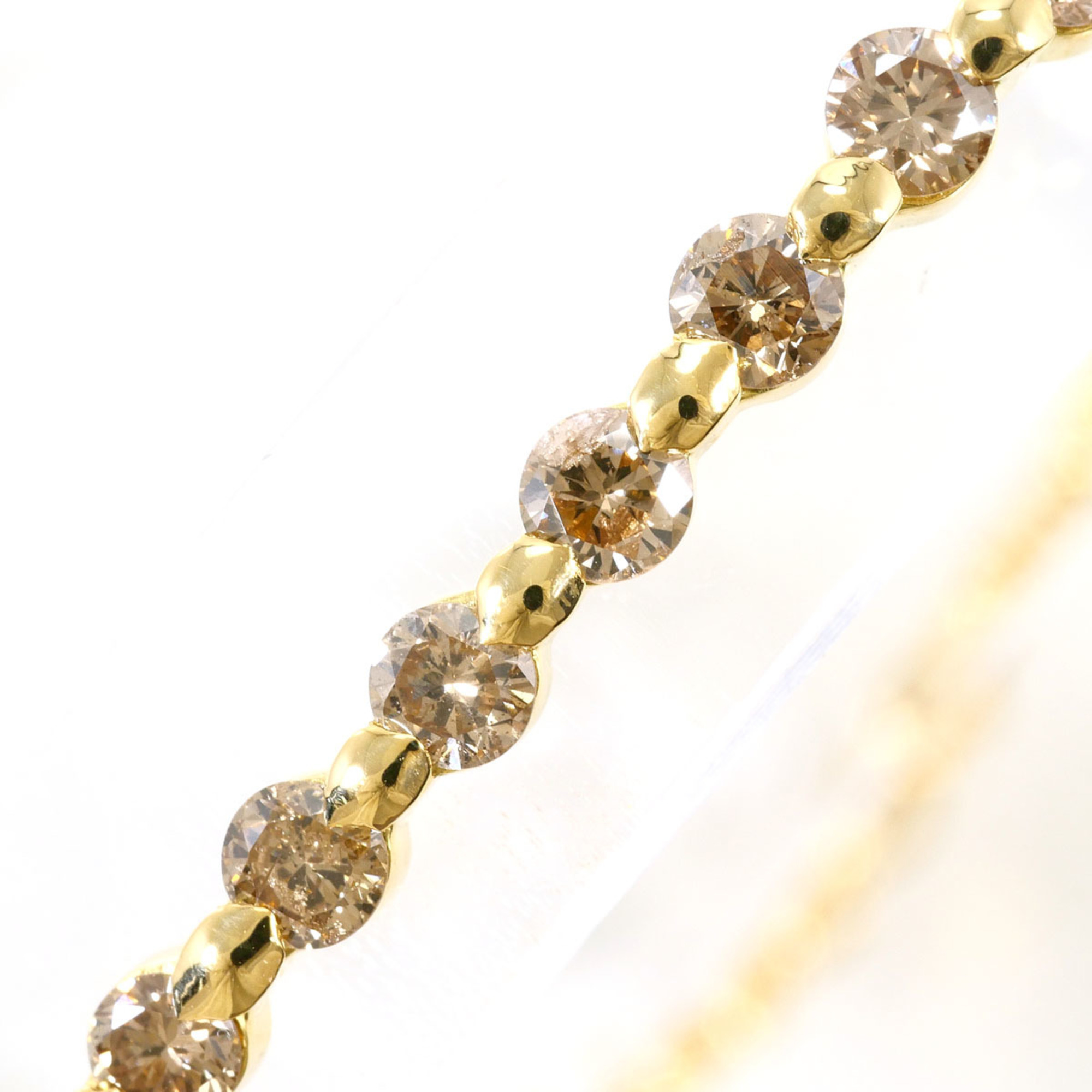 Unbranded 18K Yellow Gold Bracelet Brown Diamonds RN0002565