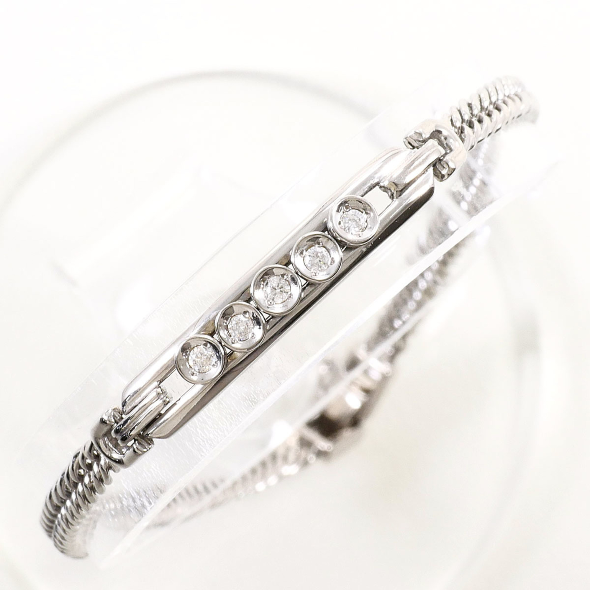 Unbranded K14 14K WG White Gold Bracelet with 0.11ct Di RN0002568