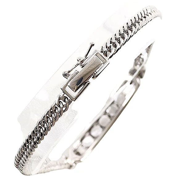 Unbranded K14 14K WG White Gold Bracelet with 0.11ct Di RN0002568 Unbranded K14 14K WG White Gold Bracelet with 0.11ct Di RN0002568