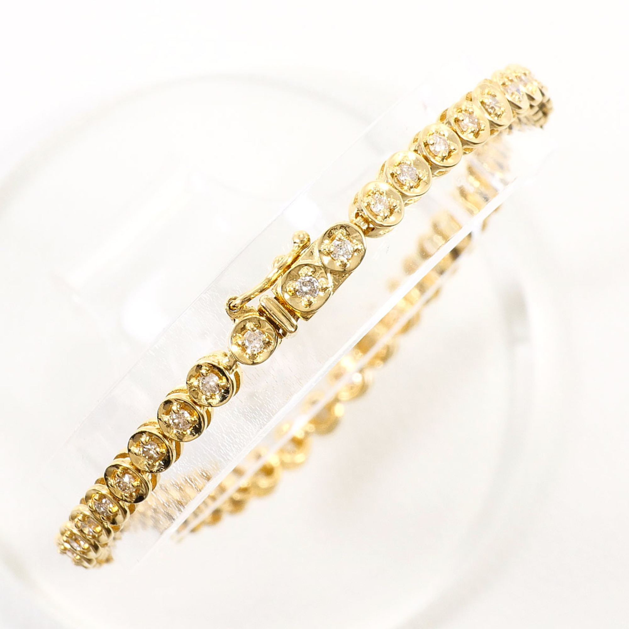 Unbranded 18K Yellow Gold Diamond Bracelet RN0002570