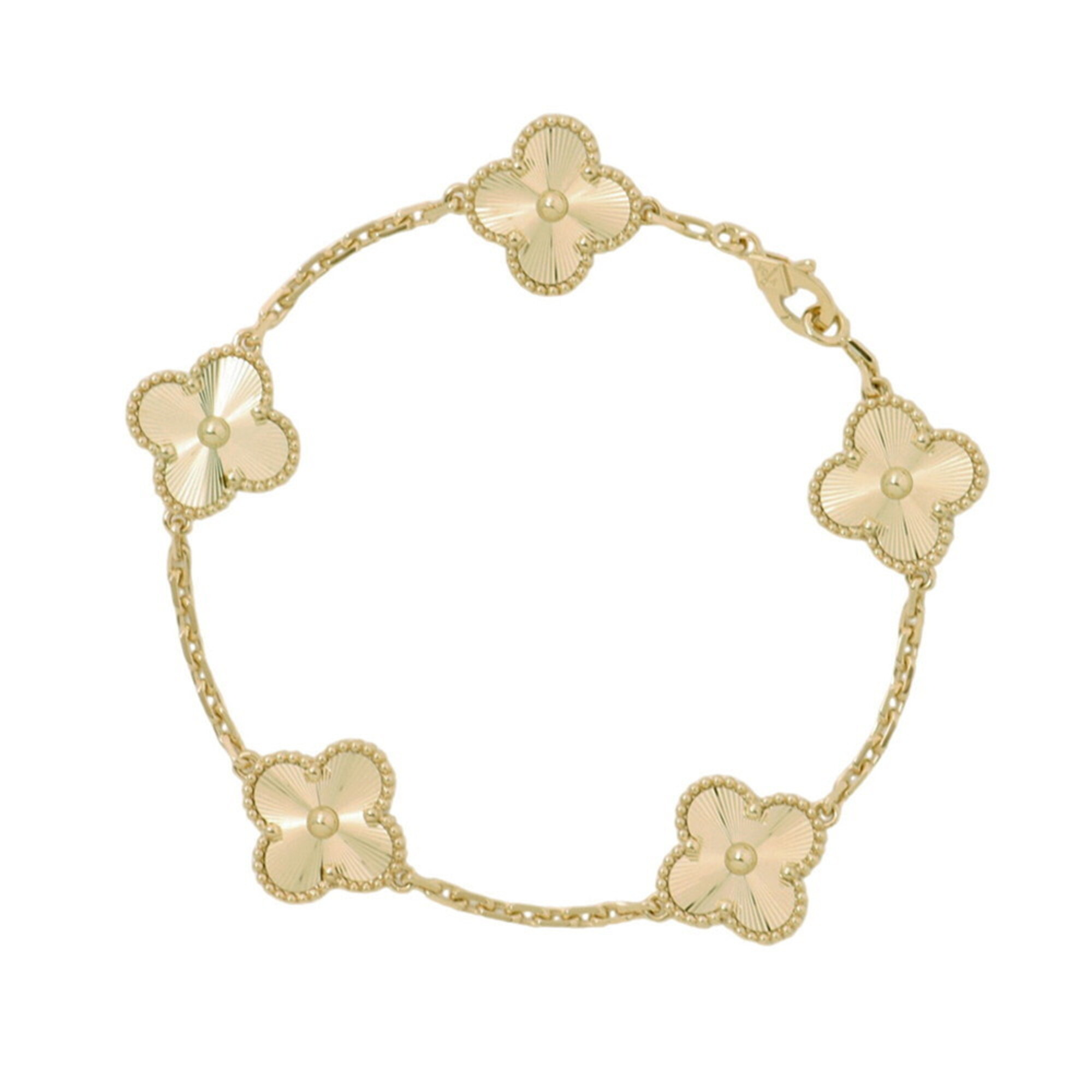Van Cleef & Arpels Alhambra Bracelet, 5 Motifs, Guilloché RN0002619