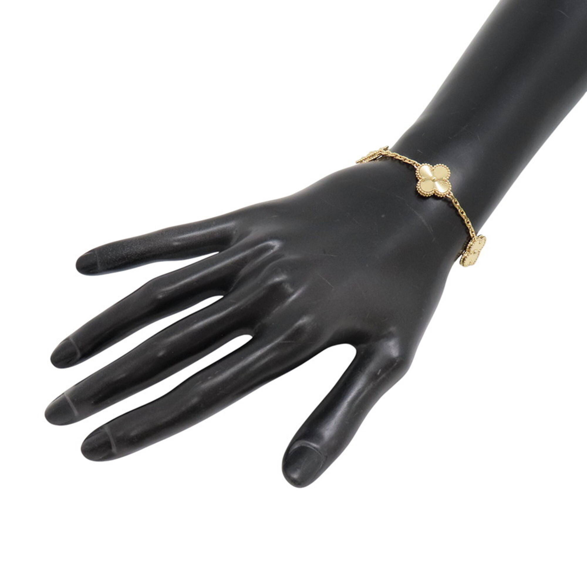 Van Cleef & Arpels Alhambra Bracelet, 5 Motifs, Guilloché RN0002619