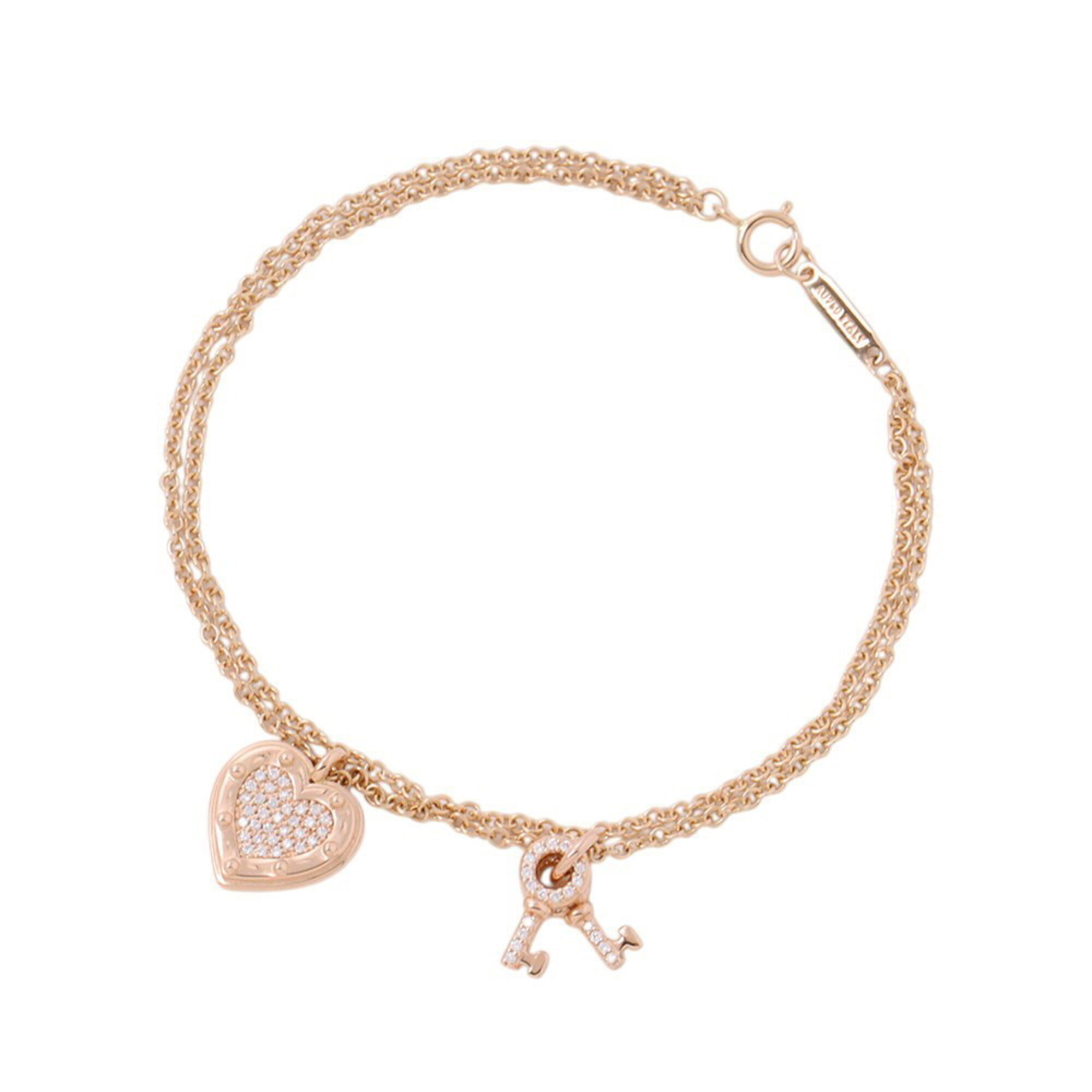 Tiffany Return to Love Heart Tag Key Diamond Bracelet RN0002706