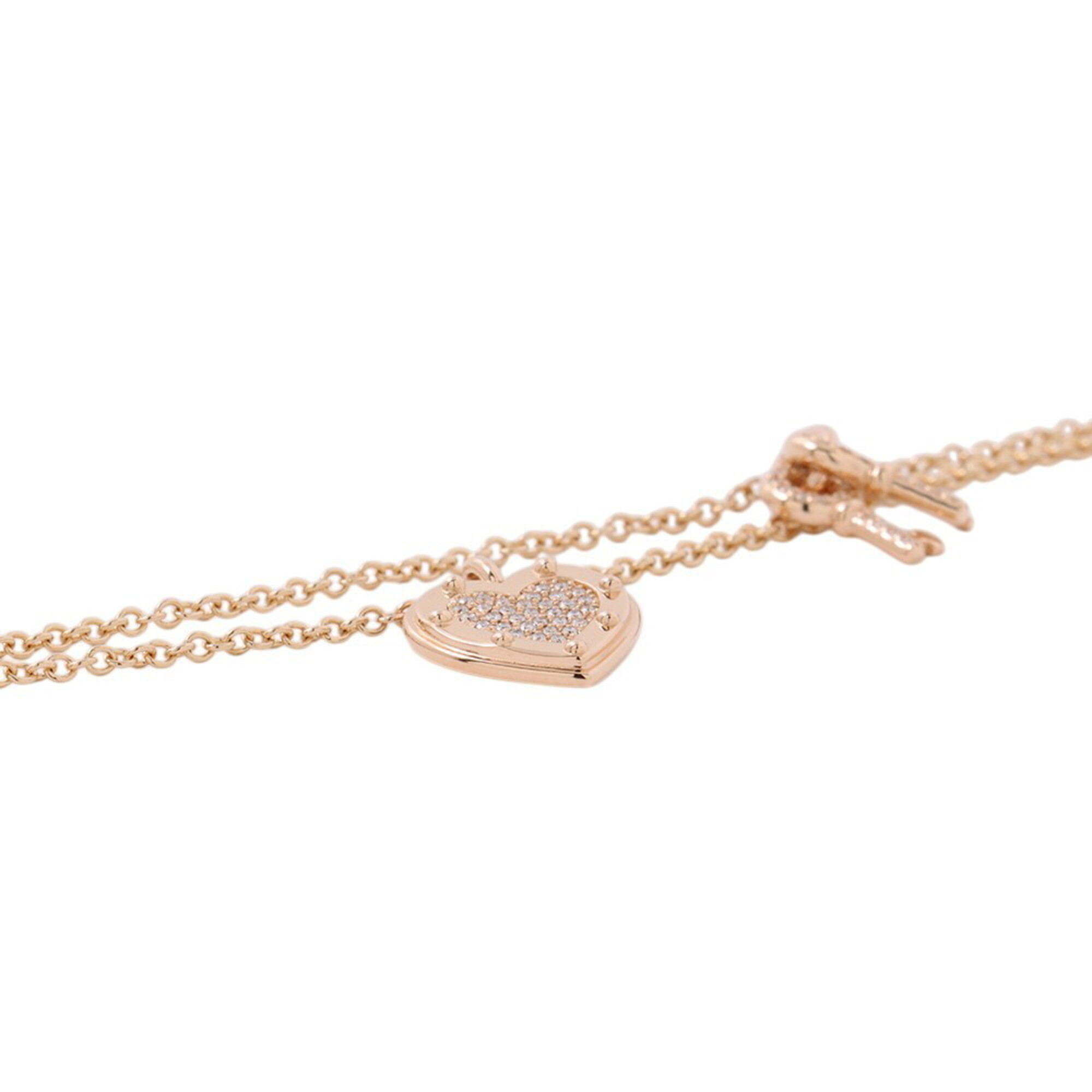 Tiffany Return to Love Heart Tag Key Diamond Bracelet RN0002706
