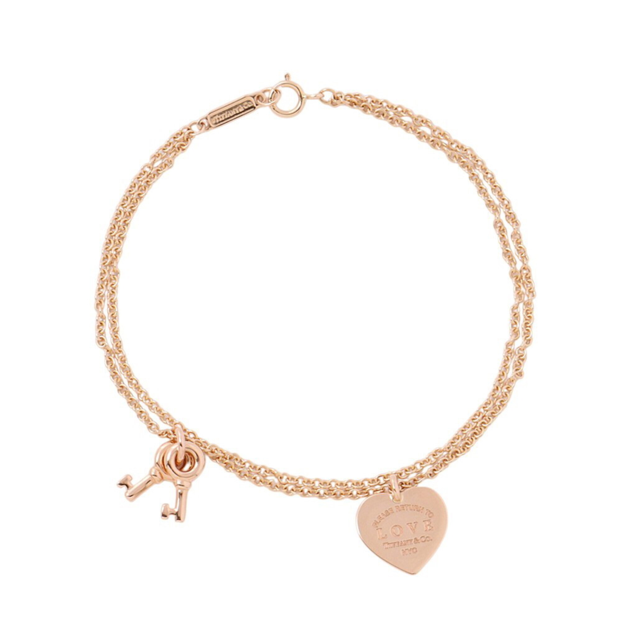 Tiffany Return to Love Heart Tag Key Diamond Bracelet RN0002706