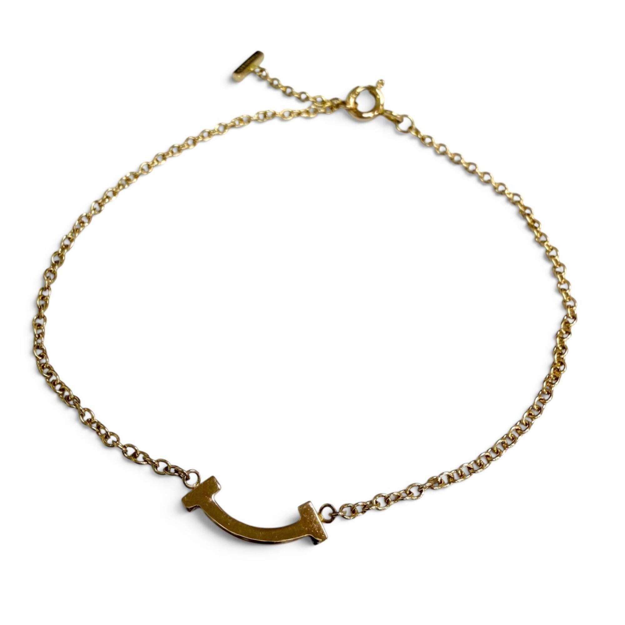 Tiffany Tiffany AU750 Diamond T Smile Mini Bracelet RN0002737