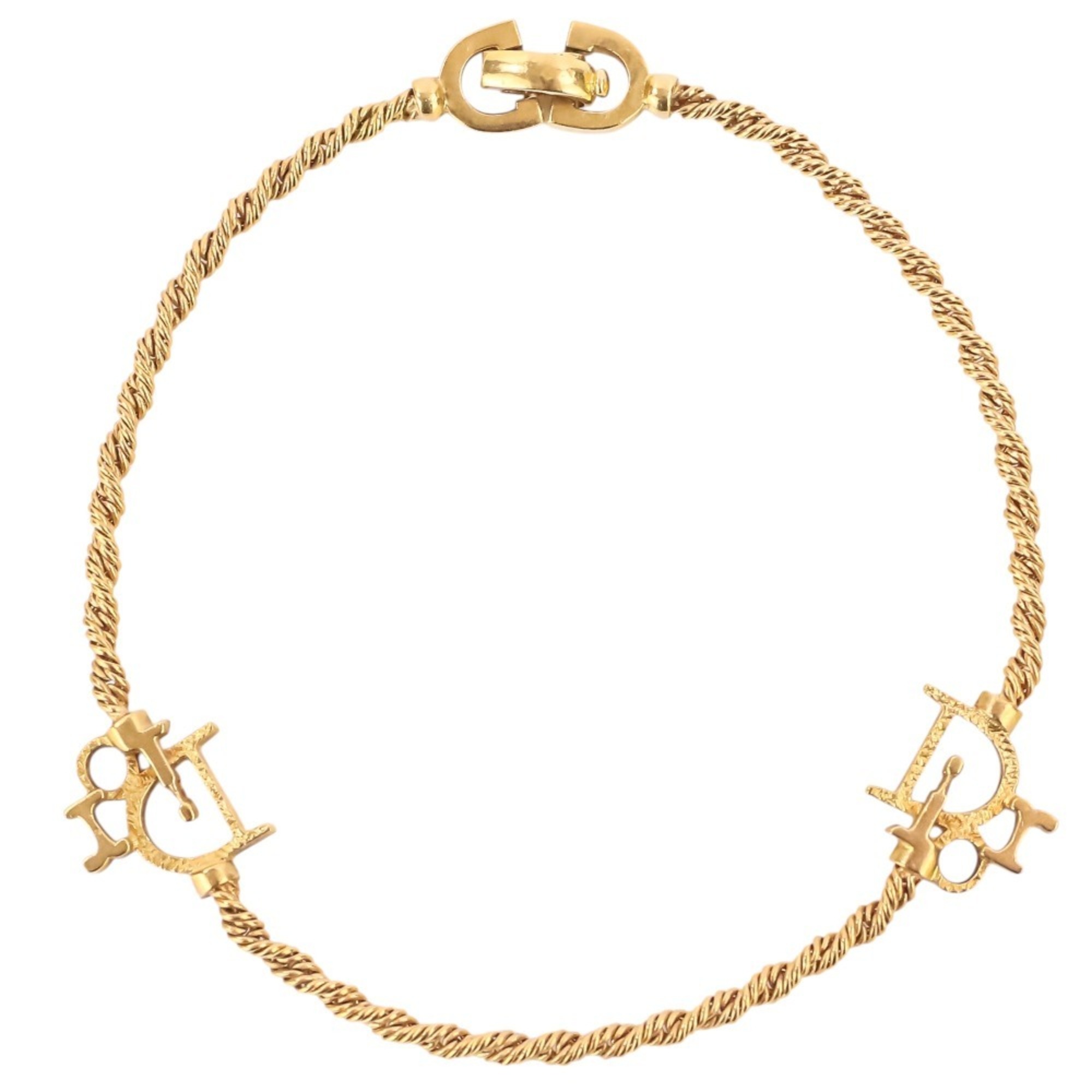 Christian Dior 750 Twist Chain Logo Bracelet RN0002751