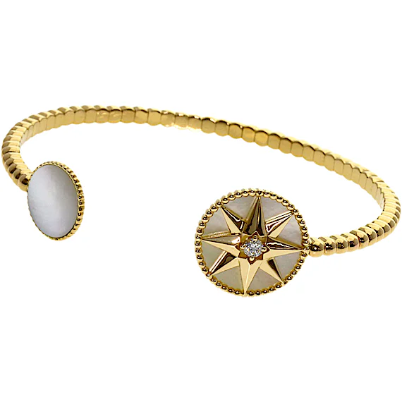 Christian Dior Dior Rose des Vents Shell Diamond Bracelet RN0002752 Christian Dior Dior Rose des Vents Shell Diamond Bracelet RN0002752
