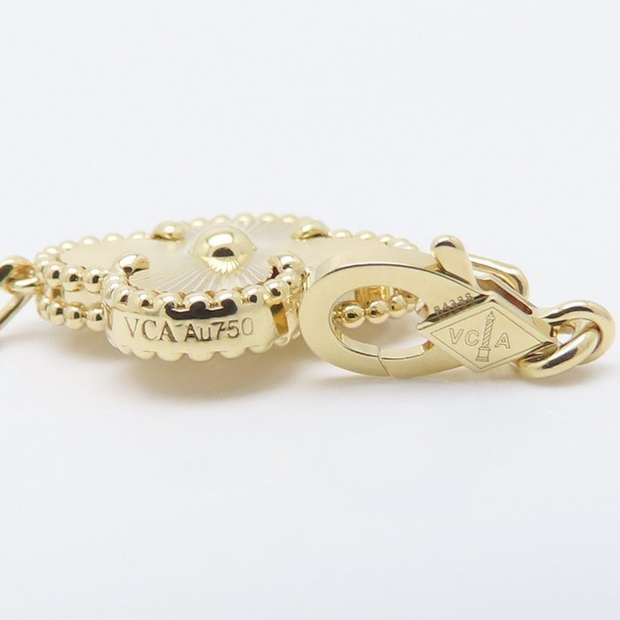 Van Cleef & Arpels Vintage Alhambra 5-Motif Guilloché Bracelet RN0002804