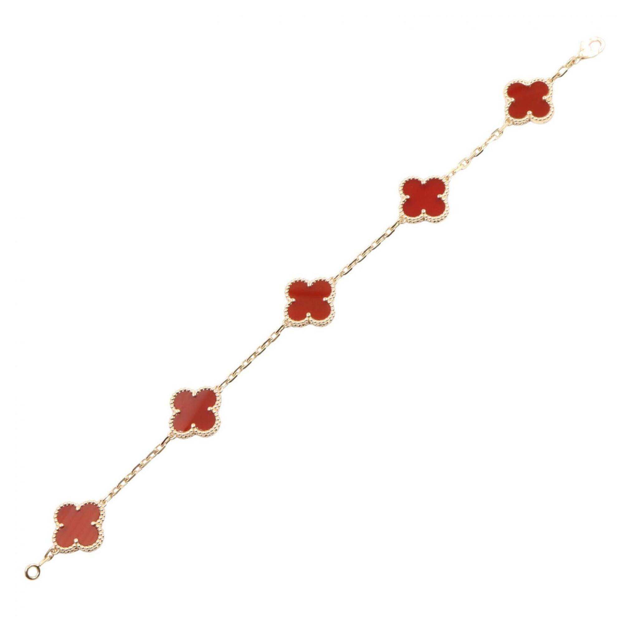 Van Cleef & Arpels Vintage Alhambra Carnelian 5P Bracelet RN0002828