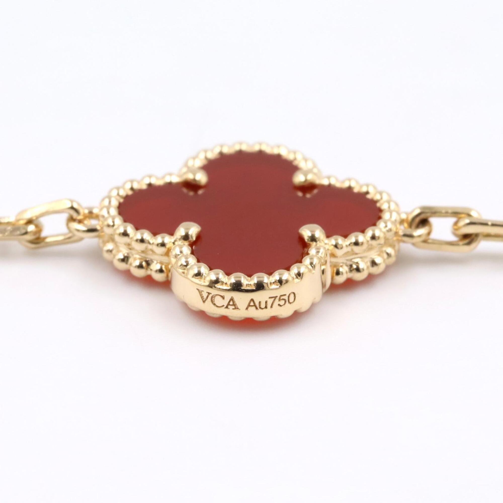 Van Cleef & Arpels Vintage Alhambra Carnelian 5P Bracelet RN0002828