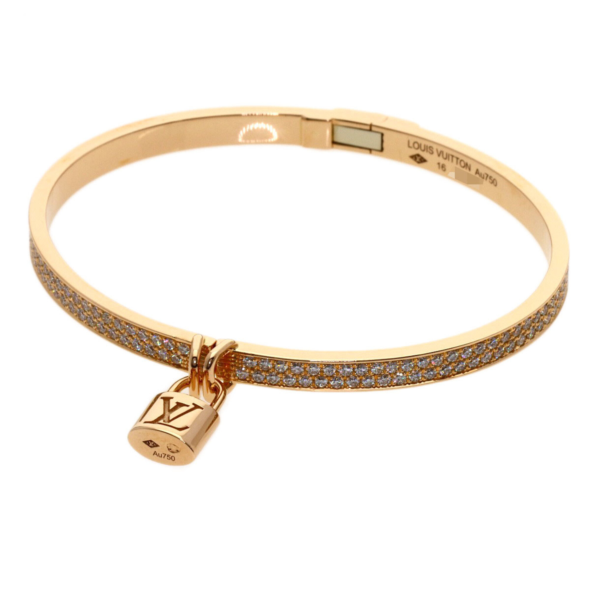 Louis Vuitton Bracelet Lockit Half Pave Diamond #16 RN0002837