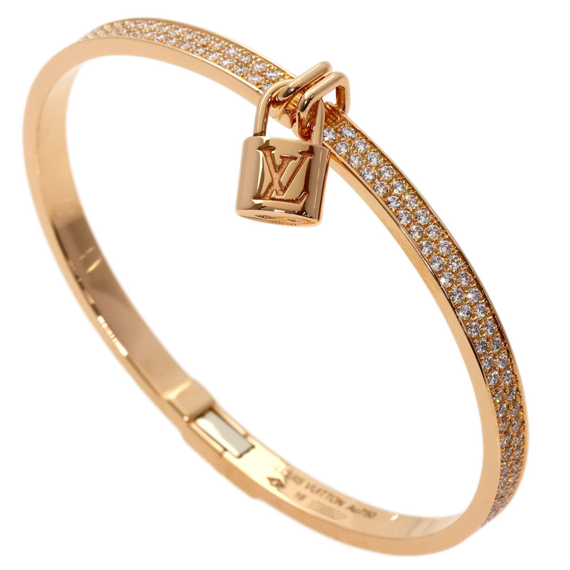Louis Vuitton Bracelet Lockit Half Pave Diamond #16 RN0002837
