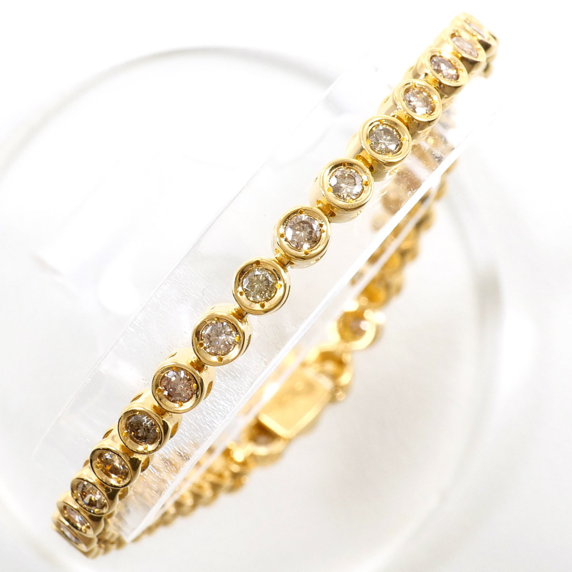 Unbranded 18K Yellow Gold Diamond Bracelet RN0002880