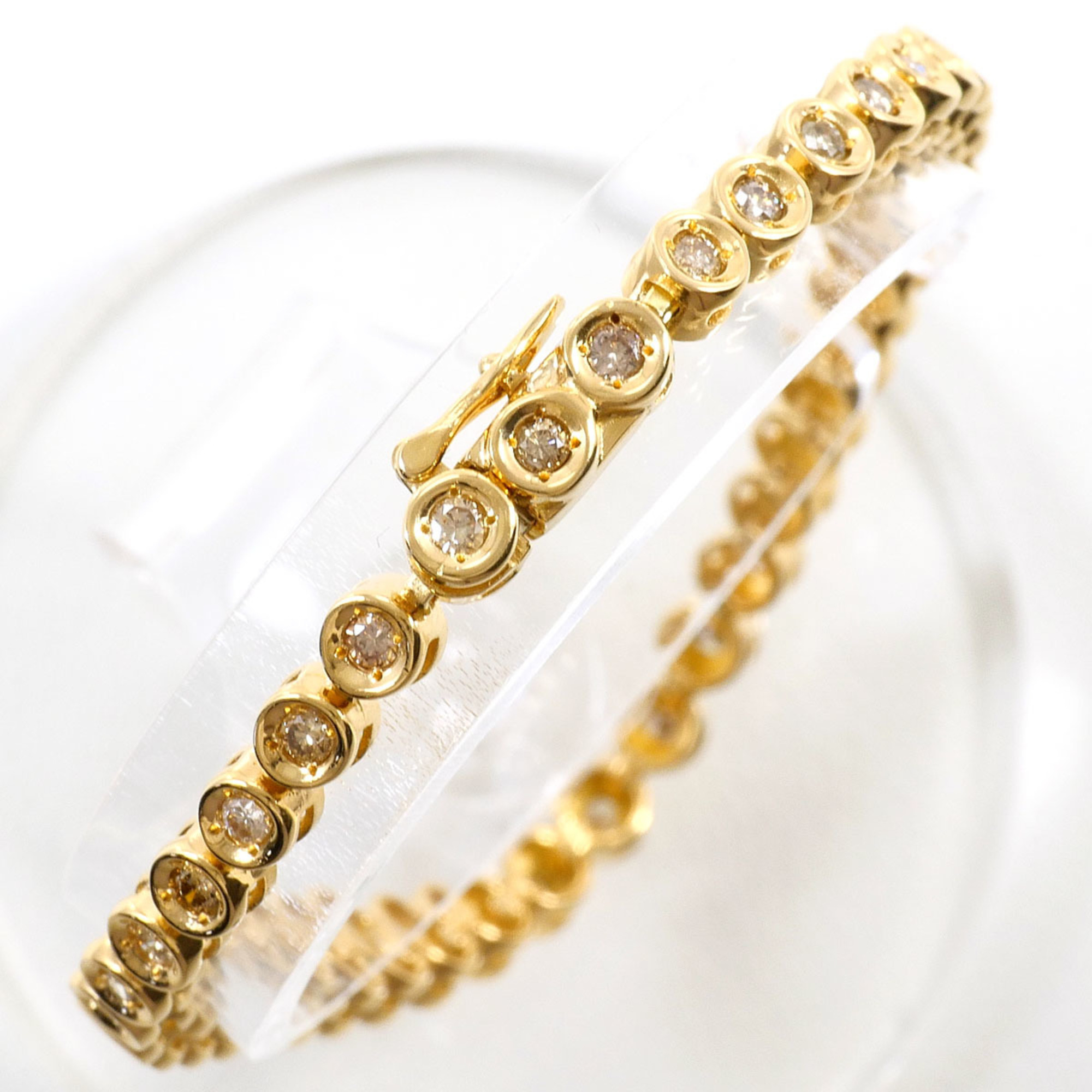 Unbranded 18K Yellow Gold Diamond Bracelet RN0002880