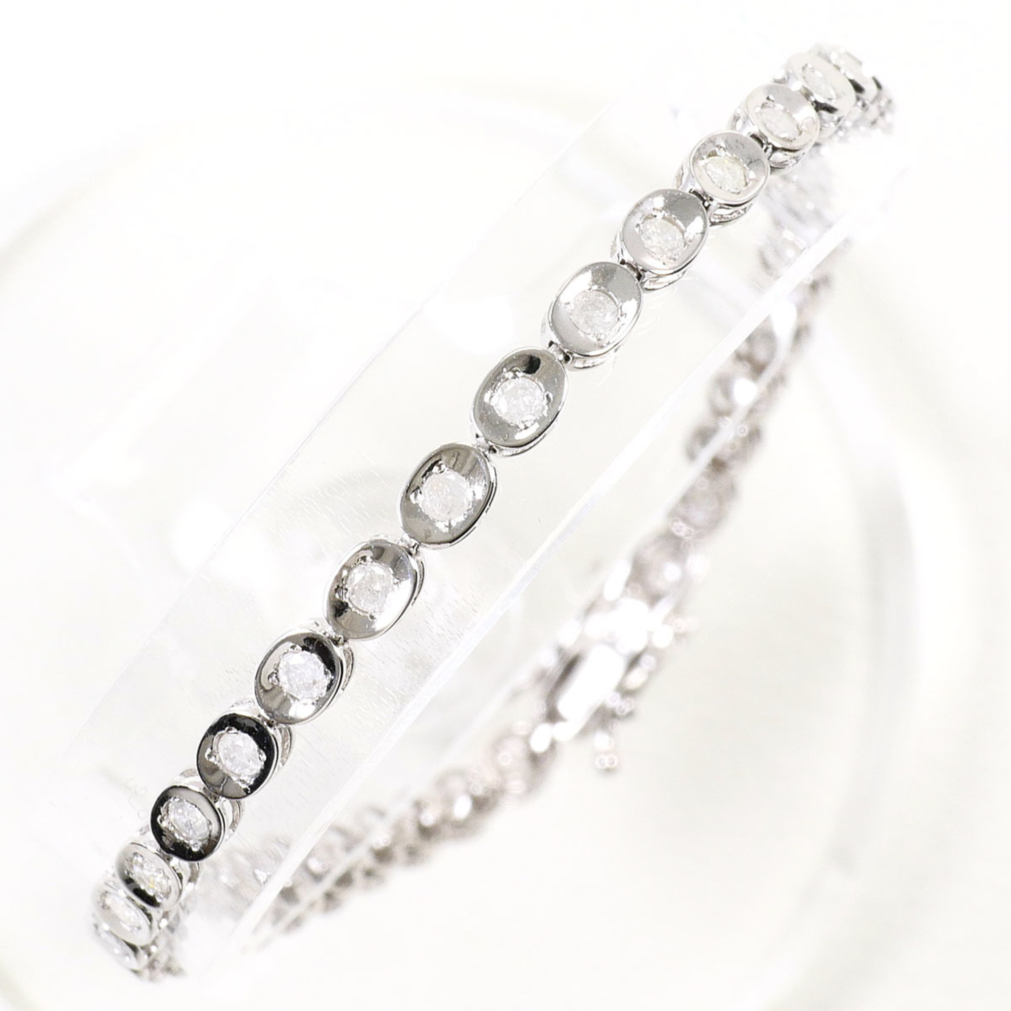 Unbranded K10 10K WG White Gold Diamond Bracelet RN0002881