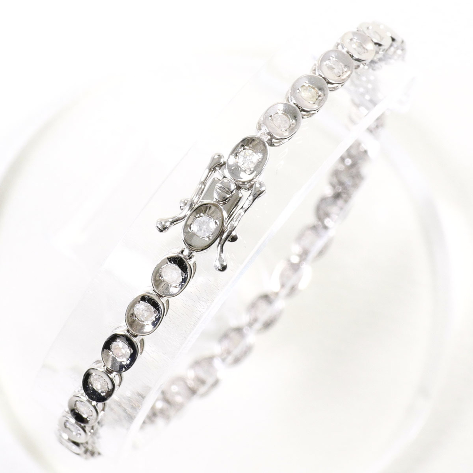 Unbranded K10 10K WG White Gold Diamond Bracelet RN0002881