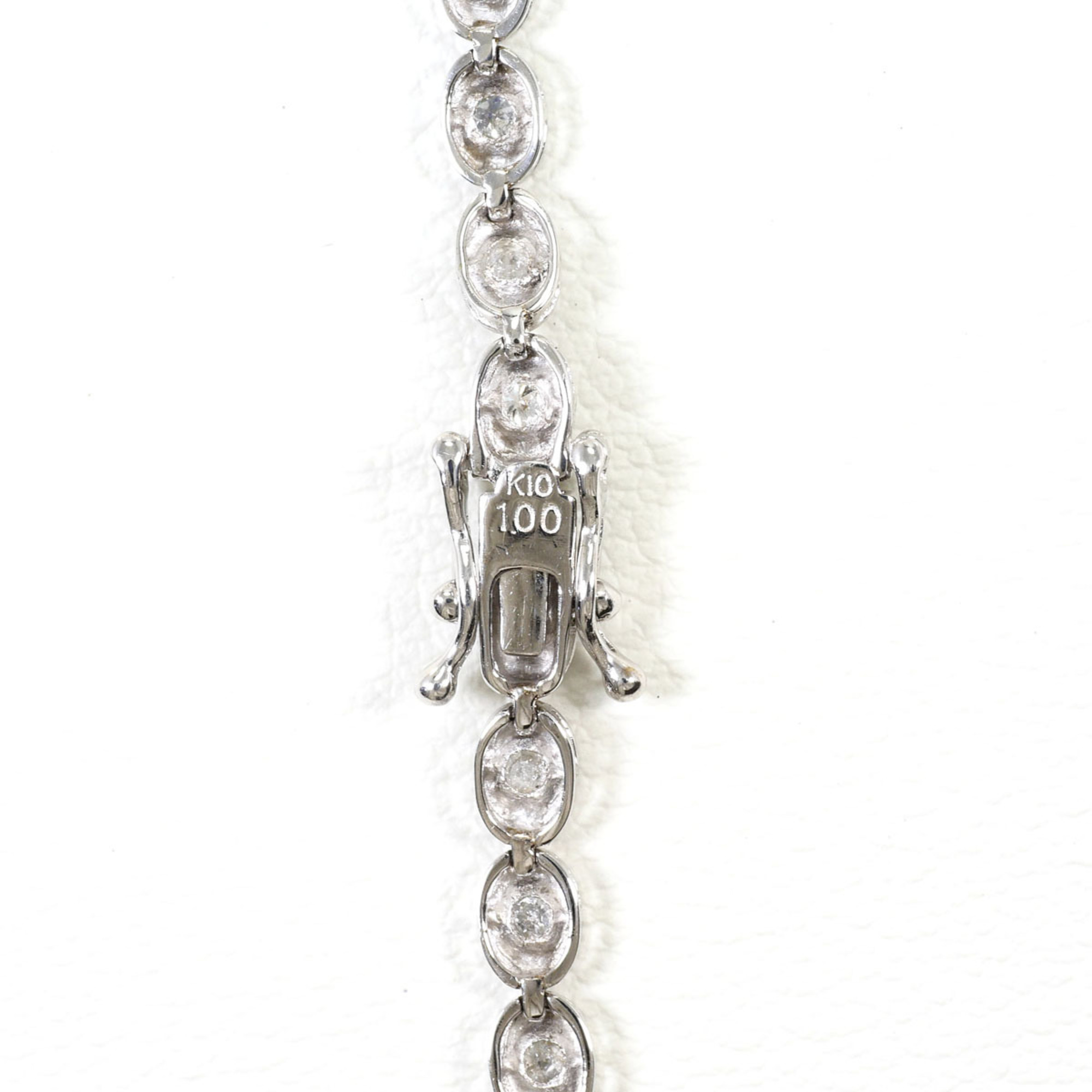 Unbranded K10 10K WG White Gold Diamond Bracelet RN0002881