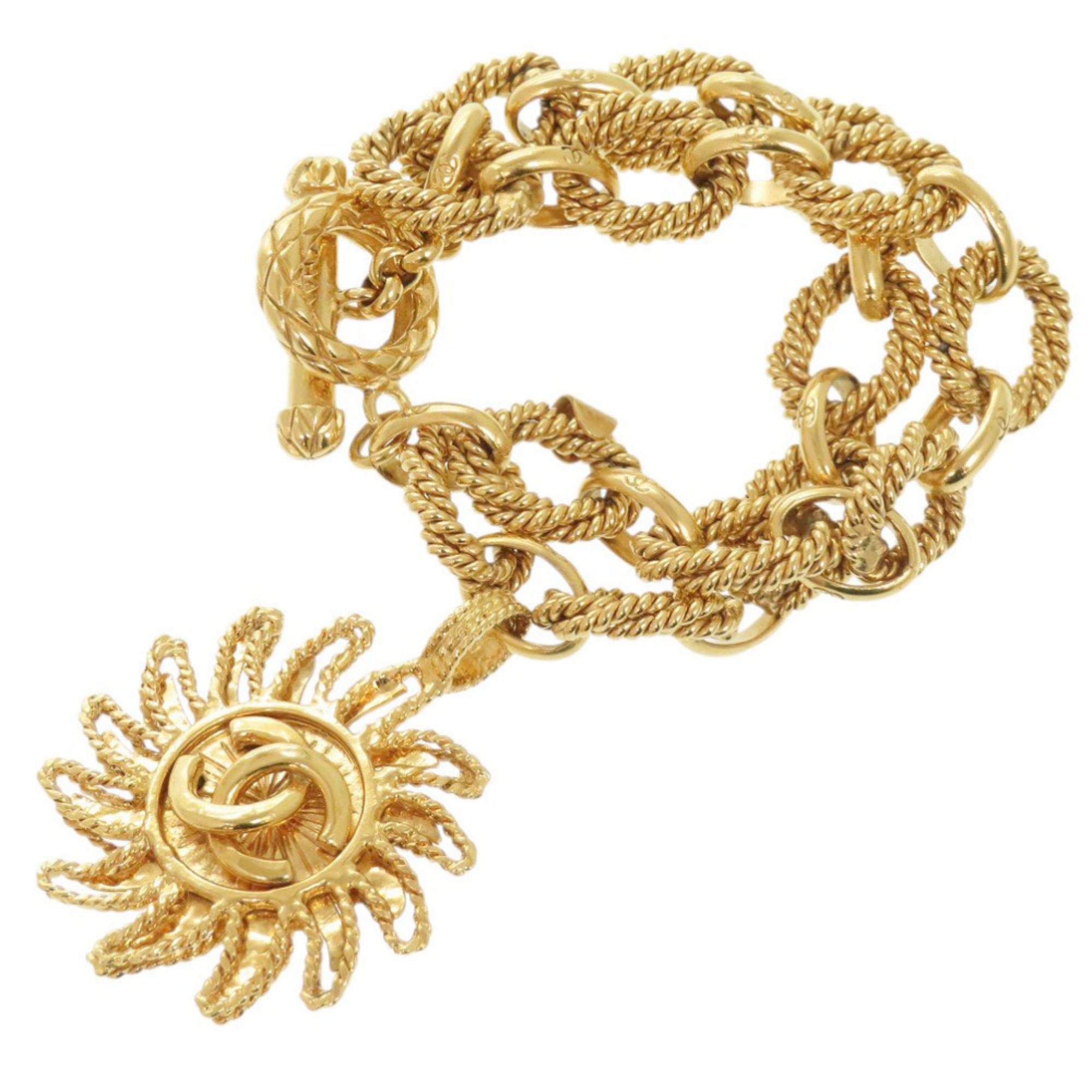 Chanel Chanel Coco Mark Sun Motif GP Gold Bracelet RN0002897