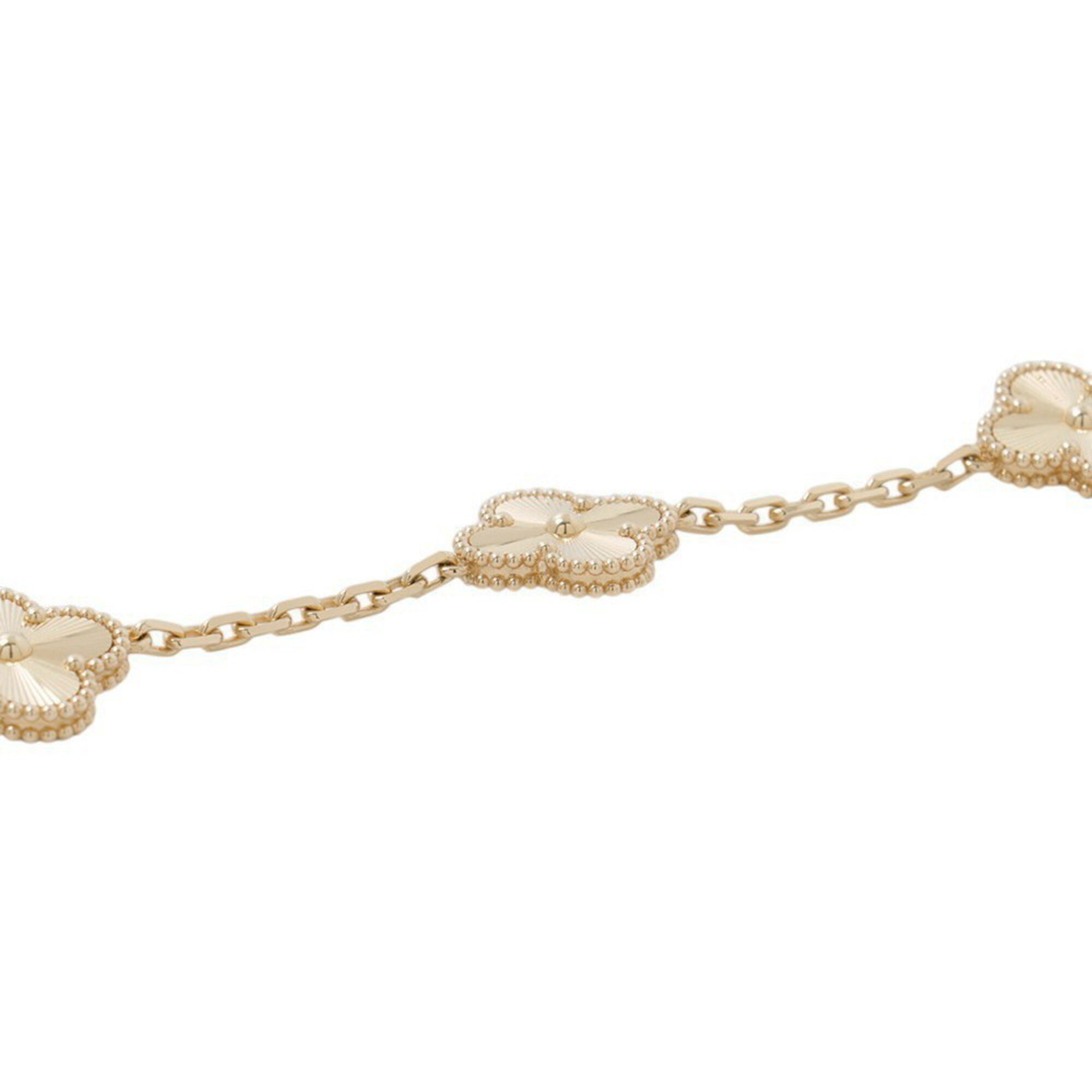 Van Cleef & Arpels Alhambra 5-Motif Guilloché Bracelet RN0002906