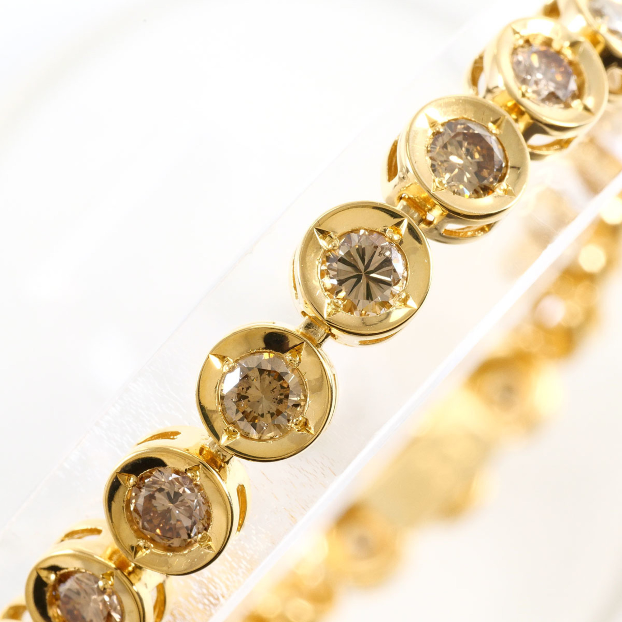 Unbranded 18K Yellow Gold Bracelet Brown Diamonds 5.0ct RN0002936