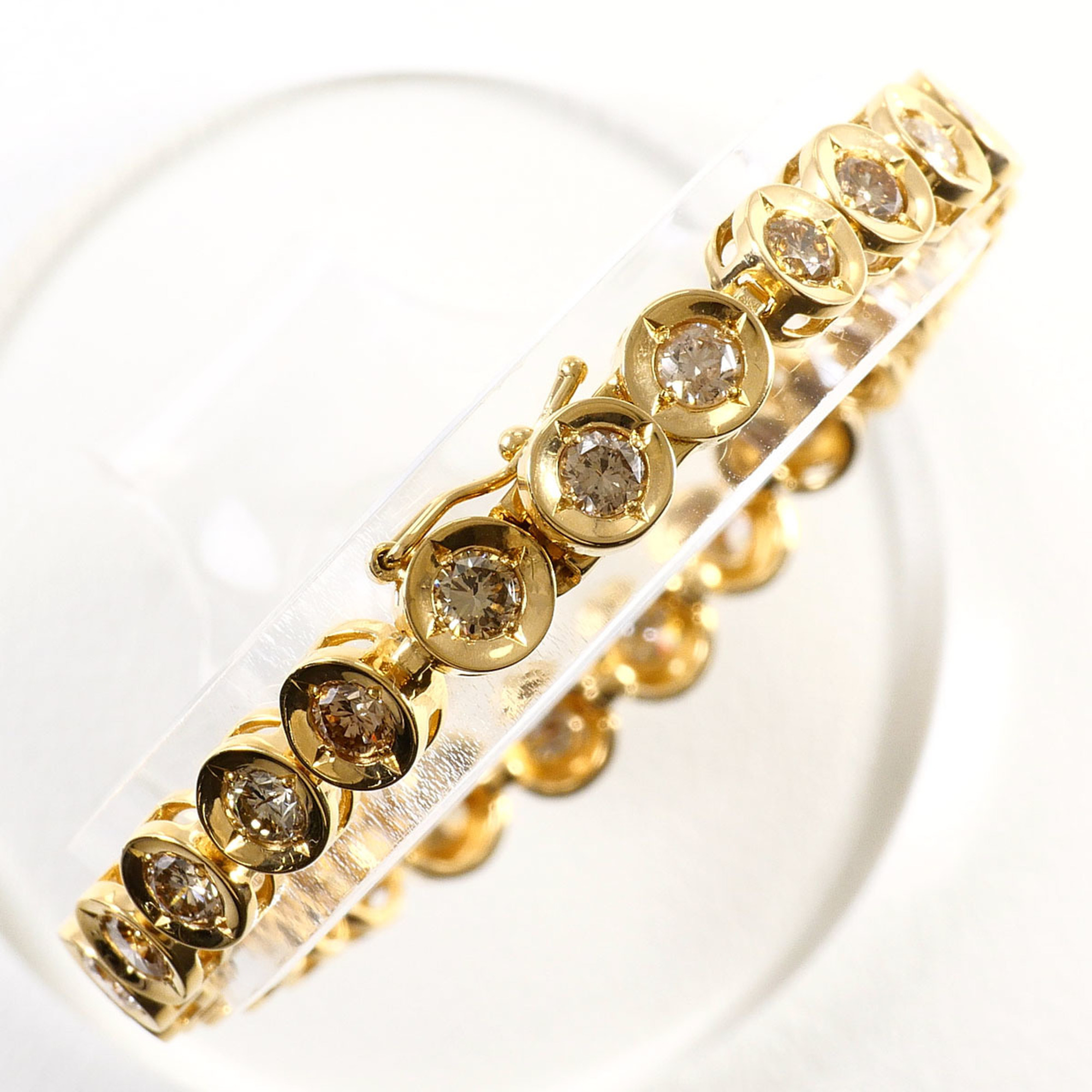 Unbranded 18K Yellow Gold Bracelet Brown Diamonds 5.0ct RN0002936