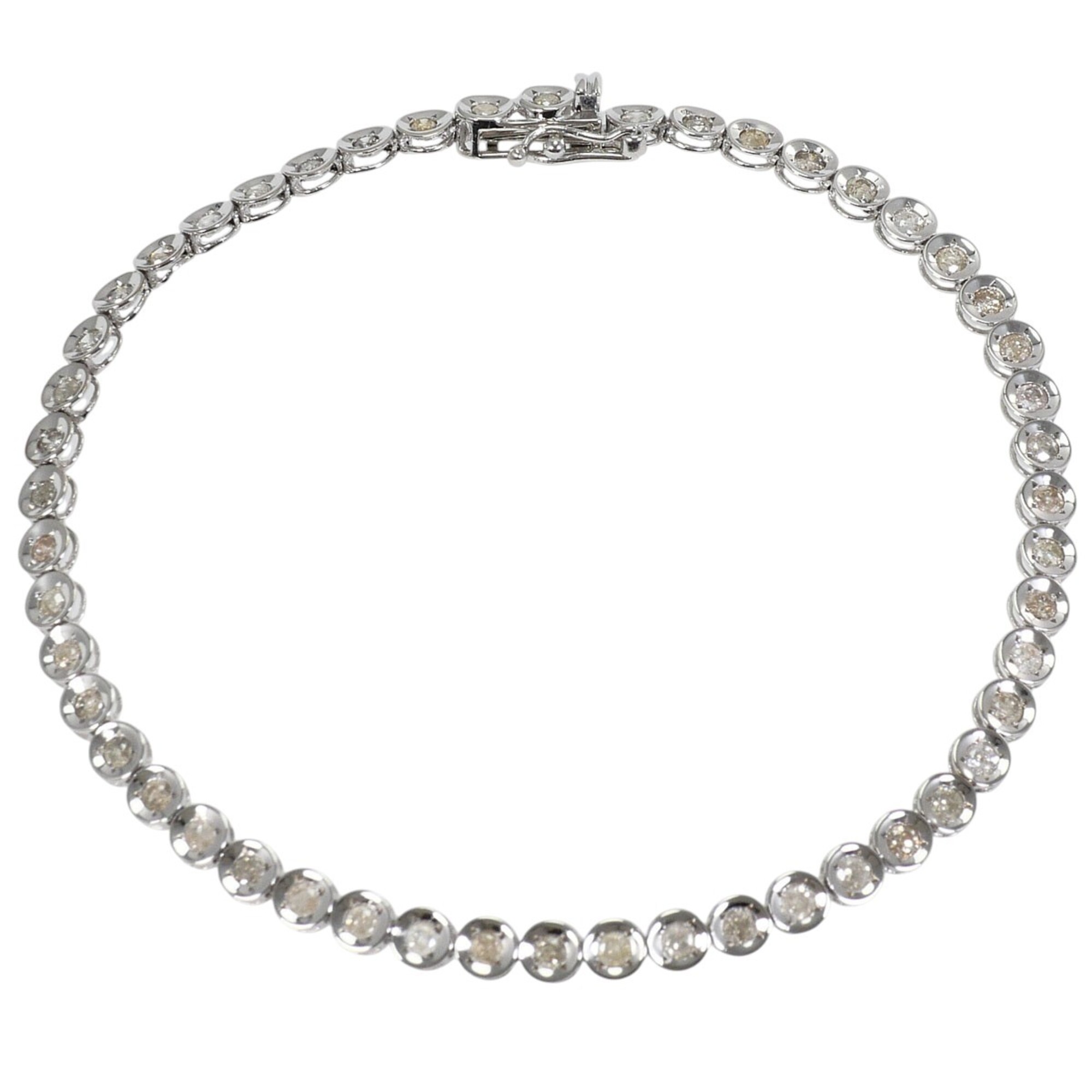 Unbranded 18K White Gold Diamond Bracelet RN0002937