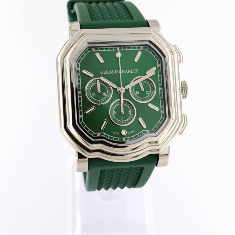 Gerald Charles Maestro 3.0 Chronograph Green dial Rubber str GC3.0-A-02