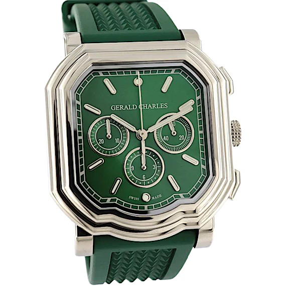 Gerald Charles Maestro 3.0 Chronograph Green dial Rubber str GC3.0-A-02 Gerald Charles Maestro 3.0 Chronograph Green dial Rubber str GC3.0-A-02