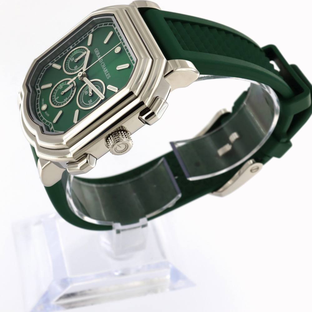 Gerald Charles Maestro 3.0 Chronograph Green dial Rubber str GC3.0-A-02