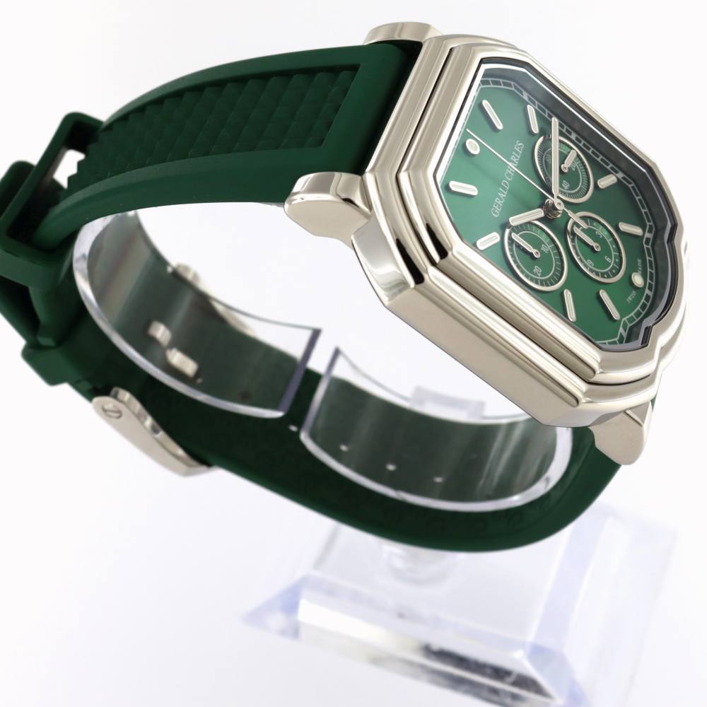 Gerald Charles Maestro 3.0 Chronograph Green dial Rubber str GC3.0-A-02