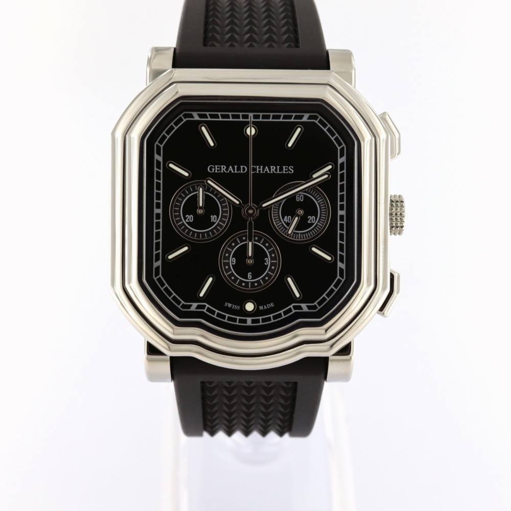 Gerald Charles Maestro 3.0 Chronograph Black dial Rubber str GC3.0-A-00